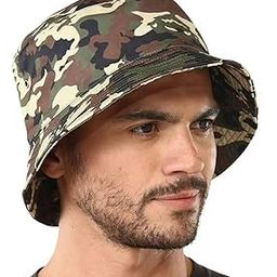 Men & Women Cotton Bucket Sun Hat | Unisex Beach Hat/Round Sun Cap for Hiking, Fishing, Gardning, Travel-image-11