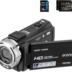 Camcorders ORDRO HDV-V12 HD 1080P Video Camera Recorder Infrared Night Vision Camera Camcorders with 16G SD Card and 2 Batteries-17