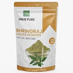 JNKB PURE Bhringraj Powder for Hair & Scalp | 100% Pure Herbal Extract for Hair Care & DIY Masks | Finely Ground Karisalankanni & Guntagalagara Aaku Powder | 100g-image-0
