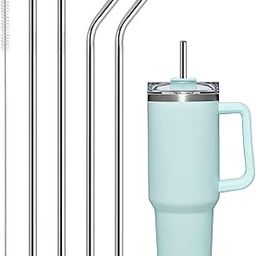 ERZA 4 PCS 12inch Stainless Steel Replacement Straws for Stanley 40oz Cup, Reusable Compatible for Stanley Adventure Durable Cup Straws with 1Pc Cleaning Brush-image-84