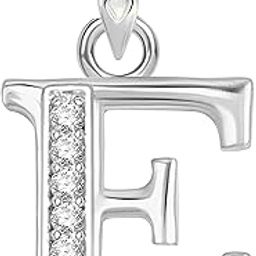 VSHINE Alphabet "E" Pendant initial Letter American Diamond Studded Pendant Locket with Silver Chain Rhodium Silver Plated Charm Collection Fashion Jewellery for Women, Girls, Boys and men -VSP1578R-image-49