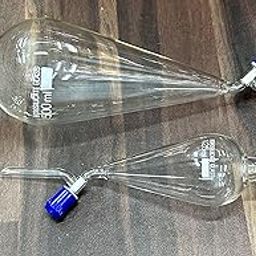 DT Science House, Borosilicate Glass Separating Funnel Pear Shape with Teflon Stopcock and Inter Changeable Stopper Two Unit (125 ml, 250ml)-image-48