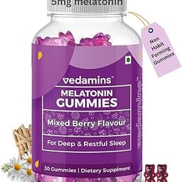 5mg Melatonin Gummies I Sleep Aid for Men & Women I Ashwagandha, Lemon Balm for Deep Sleep, Anxiety & Stress Relief I Non Habit forming Sleeping gummies I Mixed berry flavour I 30 Gummies-16