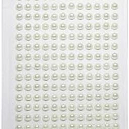 Aadya Crafts Self-Adhesive Sticker Pearl Moti 6MM Round Stone for Art and Crafts 1 Sheet-image-98
