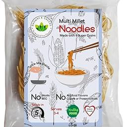Browns & Greens | Multi Millet Noodles with Masala Mix Gluten Free| Made with 8 Super Grains | Not Fried - Sun Dried | Easy & Ready To Cook | No Maida No MSG | 384gms | 2 x 192gms |-image-13