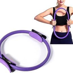 KRUPAVI Yoga Circle Exercise Pilates Ring with Full Body Toning Arms Fitness for Stretching, Relaxation - Lightweight & Durable Foam Padded Handles, Flexible Exercise Equipment for Thighs/Legs & Core-image-92