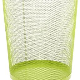 Ciieeo Green Mesh Trash Cans Mesh Office Trash Can Open Top Metal Wire Wastebaskets Waste Basket for Near Desk Garbage Can Recycling Garbage Container Bin 26.5x28cm-picture-18