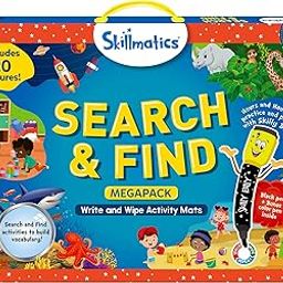 Skillmatics Search and Find Megapack Educational Game - Reusable Preschool Learning Activities, Perfect for Toddlers & Kids Who Love Toys, Art & Crafts, Builds Vocabulary, Gifts for Ages 3, 4, 5, 6-1