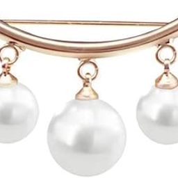 CALANDIS™ 9xFashion Pearl Cardigan Collar Clip Fixed Strap Safety Pin Brooch Golden | Fashion Jewelry-image-19