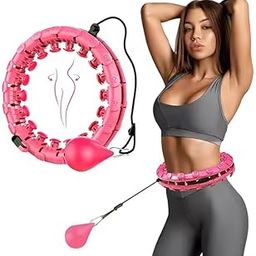 HENIRAG 24 Knots Weighted Holla Exercise Hoop Extra Large, Infinity Holla Fitness Hoop Plus Size, Smart Giant Holla Hoop for Adults Weight Loss (24 Knots -Multi)-image-24