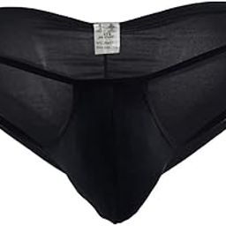 Men's Latest & Comfortable Polyester Spandex Bikini Underwear (Pack of 1) (Small) (C4D-ML-07063) Black-image-61