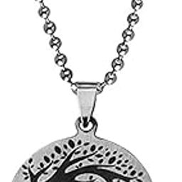 Meditating Under Bodhi Tree Buddha Silver Stainless Steel Pendant for Men and Women-image-30