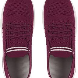 Casual Walking Shoes for Women | Lightweight Casual Texture Walking Sneakers | PVC Material | Perfect for Running | Training | Gym, (Tube)-image-67