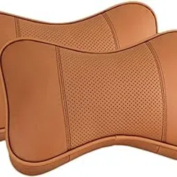 zoomella SYDL 2Pcs Car Neck Pillow Head Rest Driving Travel Easy Installation Neck Support Brown|Travel Pillows|Travel-picture-44
