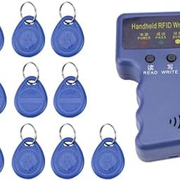 125 KHz Handheld RFID ID Card Copier/Reader/Writer Duplicator Programmer with 10pcs T5577 125khz ID Access Writeable Keychains-image-59