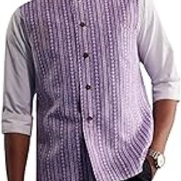 Men's Purple - Nehru Jacket-image-51