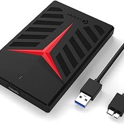 2.5 Inch SATA USB 3.0 HDD/SSD Portable External Enclosure for 7mm and 9.5mm, Tool-Free Design, Supports UASP Max 6TB, Y-Design-23