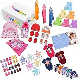 Toddylon 79 in 1 New Born Baby Products All Complete Daily Essentials Combo for Baby Boys & Baby Girls | Gift Packs | Bedding & Clothing | Hospital Kit | Baby Shower (0-6 Months) Pink-image-82