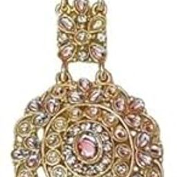 Gold Plated Traditional Stunning Kundan and Pearls Embellished Floral Design Maang Tikka for Women and Girls Pack of 1- T-118[1]-picture-18