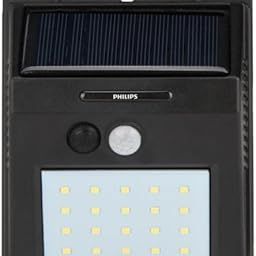PHILIPS Solar Wall Light | Essential SmartBright Solar Outdoor Wall Light | Cool Day Light (BWS010 LED50/765 in) | Panel Peak Wattage : 0.5-watt | Pack of 1-image-7