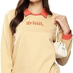 Womens Long Sleeve Oversized Printed Polo Tshirt-image-57