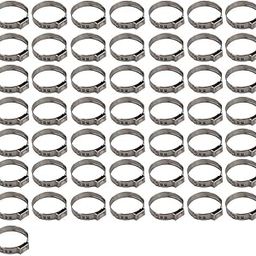 50pcs 1 Inch Stainless Steel Clamp Cinch Ring Crimp Pinch Fitting Tubing 25.4-28.5mm-picture-29