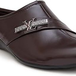 Women's Formal Back Open Platform Wedge Heel Slip On Mule Shoes-picture-2