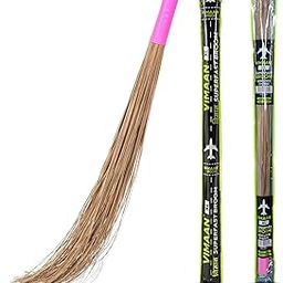 VIMAAN XL Hard Coconut Broom with Handle for Outdoor Cleaning | Long Comfortable Grip | XL Size | Nariyal Jhadu | Super Hard bristles for 3X Longer Life | Mix Colours-image-77