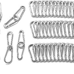 ASMJMJ 50Pcs 3" Heavy Duty Spring Snaps,M8 5/16" Galvanized Spring Snap Hooks,Lifeline, Safety Hook,Quick Link Dog Chains, Camping,Used for Safe Mountain Climbing-image-29