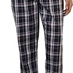Men Flat Front Regular Fit Checks Pattern Pure Cotton Pyjama-picture-30