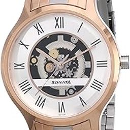 Unveil Quartz Analog Silver Dial Stainless Steel Strap Watch for Men-7140KM02-picture-0