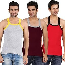 Regular Fit Cotton Gym Vest with Sports Style | 100% Cotton Fabric (Pack of 3)-image-88