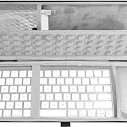 Geekria Keyboard Carrying Case, Hard Shell Protective Travel Bag, Compatible with Apple Magic Keyboard (MXCL3LL/A) / MK2A3LL/A / MXCK3LL/A / MK293LL/A, Mouse Combo Case (Light Gray)-28
