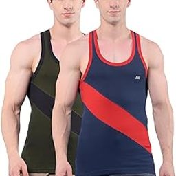 RKG Men's Assorted Pack of 2 Gym Vest (MRGV-020-Assorted-2)-image-65