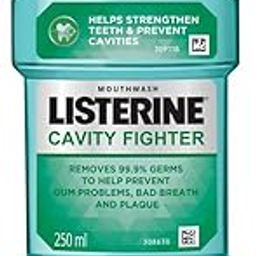Listerine Cavity Fighter Mouthwash Liquid, Removes 99.9% Germs, prevents cavities, 250ml (Pack of 1)-image-89