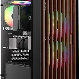 GAMDIAS Aura GC4 - Real Walnut MESH RGB MID-Tower CASE/Gaming Cabinet | 3 Built-in 120mm ARGB Fans, Supports Mini-ITX, Micro-ATX, and ATX, AIO Support Front:360mm / Top:240mm / Rear:120mm-image-10