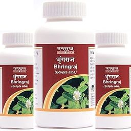 Tansukh Bhringraj Powder for Hair - 100 gram | Ayurvedic Bhringraj Churna | Made In India Product (Pack of 3)-image-3