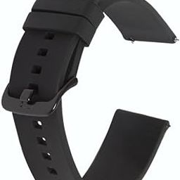 Smart Watch Soft Silicon Strap Compatible with Skagen Falster 2 Smart Watch - Silicon Strap Band - Black-picture-19