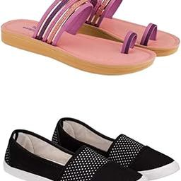 Extra Soft Classic Casual wear with Flexibility Technology Flat Combo for Women's/Girl's(6145+1680)()-image-15