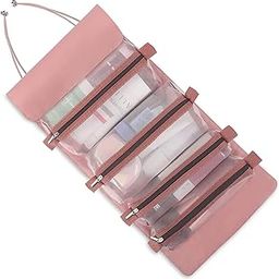 NicBex Transparent Cosmetic Toiletry Bag, Waterproof Travel Makeup Storage Organizer with Zipper, 25 x 20 x 15 Centimeters, Multicolor-image-16