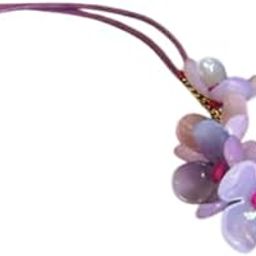 Handcrafted Lumba Rakhi for Bhabhi – Women’s Rakhi with Cascading Lavender Floral Charms and Chain Accent – 4-Inch Elegant Raksha Bandhan Hanging (L92)-image-90