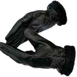 Black Faux Leather Jumpsuit with Fur Trim, Size M, Adults, Unisex, Everyday and Festival Wear-image-99