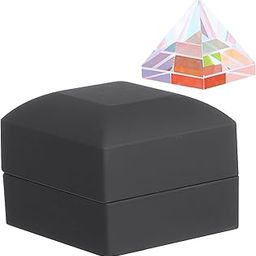 GLEAVI Pyramid Optical Glass Prism Storage Box Decorative Tabletop Ornament for Home Decor Meditation and Unique-18