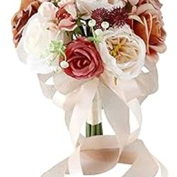 MERISHOPP Bridal Bouquet Lifelike Romantic Decoration for Bridesmaids Bride Style D|Home & Garden|Home D?©cor|Floral D?©cor-image-86