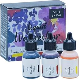 Aadyacrafts Liquid Watercolour Set, 3 x 15ml Bottles, Multicolour, JLWS01-image-59