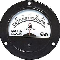 Om Meters MO-65 Round Moving Coil Analog Panel Meter 30-0-30 Galvanometer (Black) (80mm)-image-2