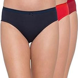Cotton Bikini Mid Rise Anti-Bacterial Solid Panties - Pack of 3 (M, Multicolour)-picture-16