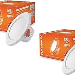 Halonix Polycarbonate Kornet 5.5-Watt Junction Box LED Downlighter (Pack of 2, Cool Day Light)-image-71
