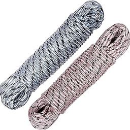 Kuber Industries Cloth Drying Rope | Nylon Synthetic Laundry Line Rope | Cloth Drying Wire Synthetic Rope | Clothes Drying Line | 20 MTR | Pack of 2 | Multicolor-image-27