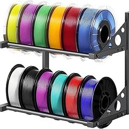 3D Printer Filament Storage Rack,Tabletop & Wall Mount Filament Rack, 2 Tier Metal Shelf Organizer for PLA, ABS, TPU, Nylon, Ideal for 3D Printing Workstation, Office Workshop-image-69